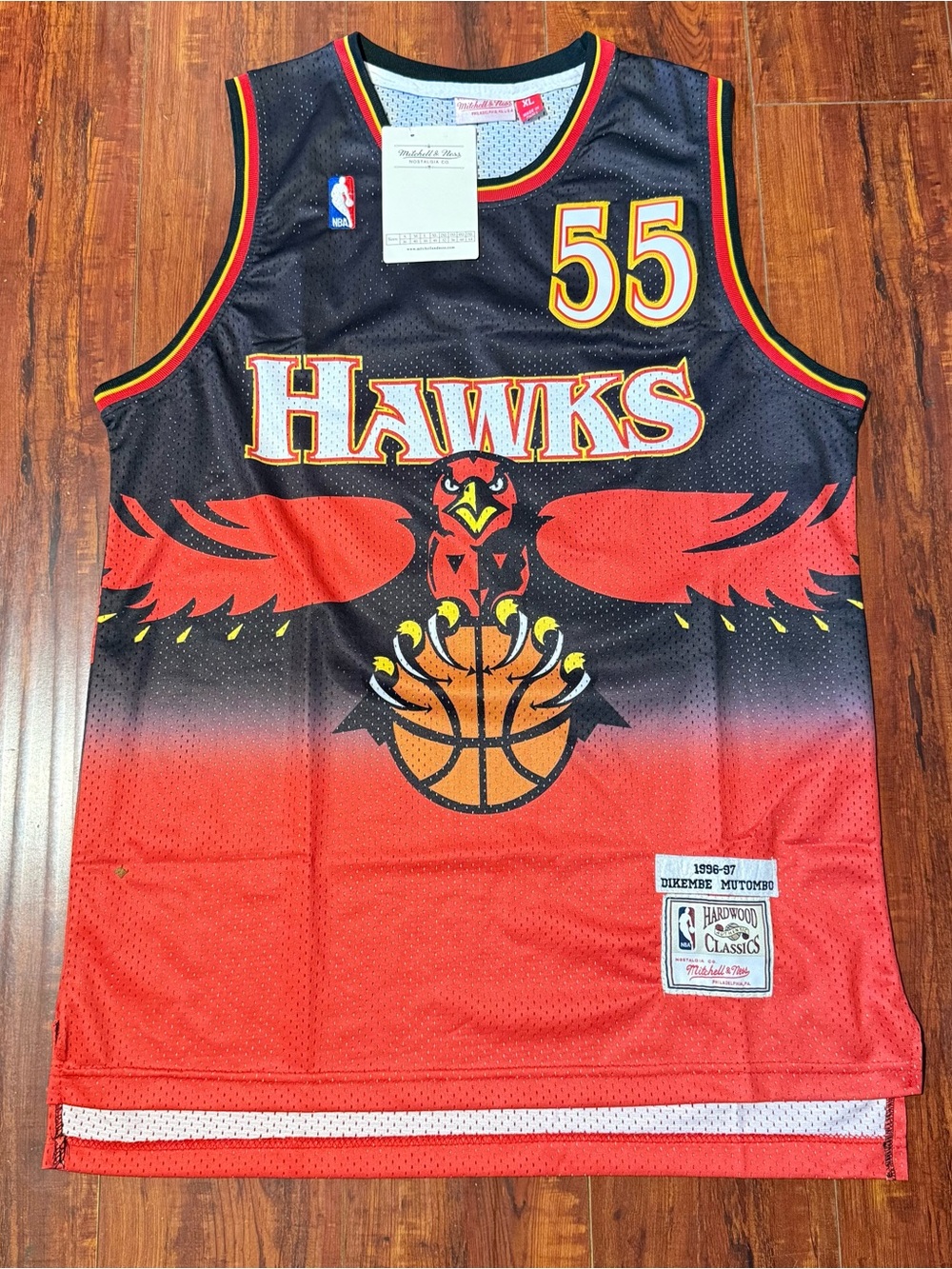 Dikembe Mutombo Atlanta Hawks 1996-97 Mitchell & Ness Player Jersey Brand New!!